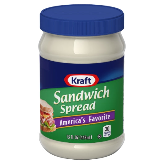 Kraft Spoonable Sandwich Spread Mayonnaise Jar, 12 x 443 ML Case - Condiments & Sauces