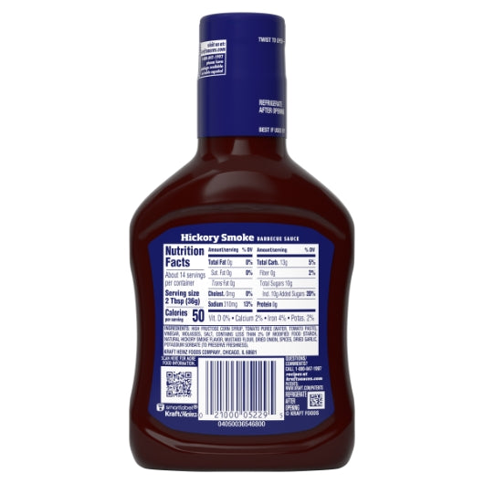 Kraft Hickory Bbq Sauce Bottle, 12 x 17.5 oz Case - DOT product image 6
