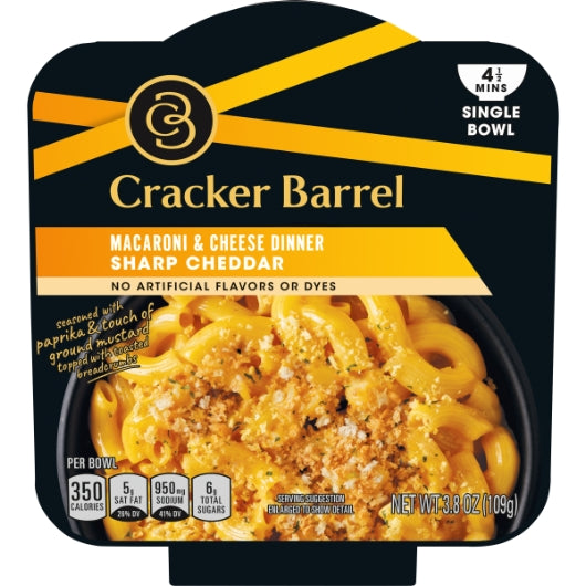 Cracker Barrel Deluxe Liquid Dinner Sharp Cheddar, 6 x 109 GR Case - Pantry Ingredients