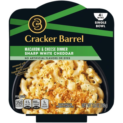 Cracker Barrel White Cheddar Macaroni & Cheese Dinner, 6 x 109 GR Case - DOT product image 2