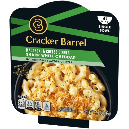 Cracker Barrel White Cheddar Macaroni & Cheese Dinner, 6 x 109 GR Case - DOT product image 5