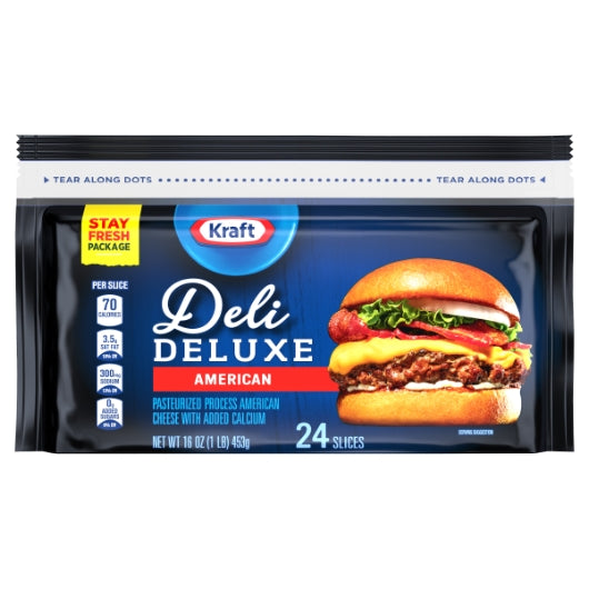 Kraft Deluxe Deli American Cheese, 12 x 1 lb Case - DOT product image 2