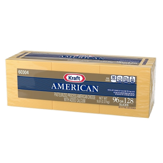 Kraft American Cheese, 96/128 Ribbon Slices, 4 x 5 lb Case - DOT product image 6