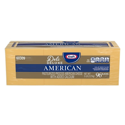 Kraft Regular American Cheese, 96 Slices, 4 x 5 lb Case - Cheese & Dairy