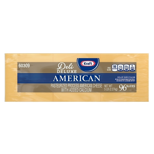 Kraft Regular American Cheese, 96 Slices, 4 x 5 lb Case - DOT product image 3