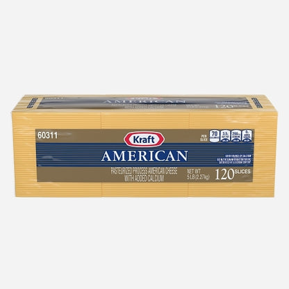 Kraft Regular Yellow American Cheese, 4 x 2.27 KG Case - Cheese & Dairy