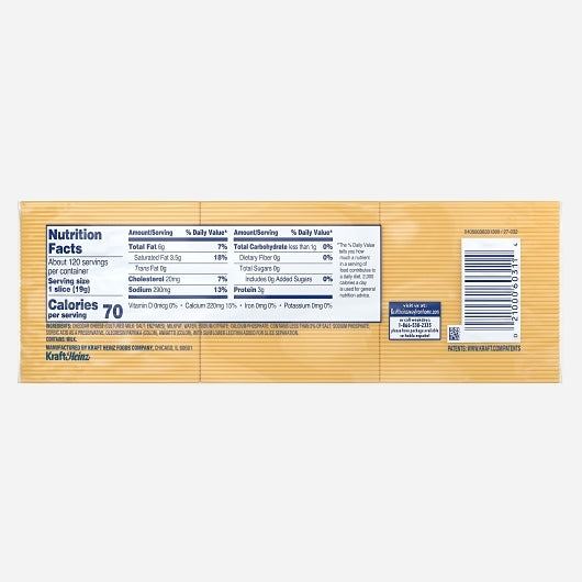 Kraft Regular Yellow American Cheese, 4 x 2.27 KG Case - DOT product image 6