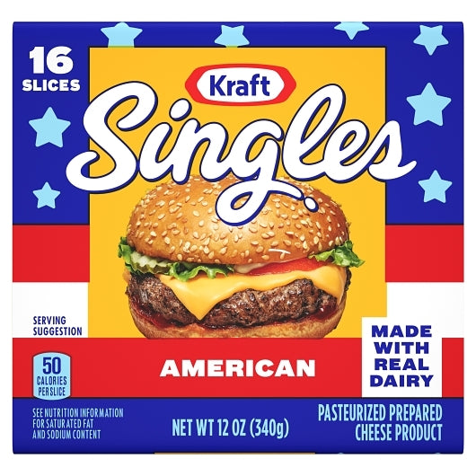 Kraft Individually Wrapped American Cheese Singles, 12 x 12 oz Case - DOT product image 2