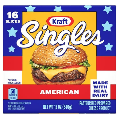 Kraft Individually Wrapped American Cheese Singles, 12 x 12 oz Case - DOT product image 2