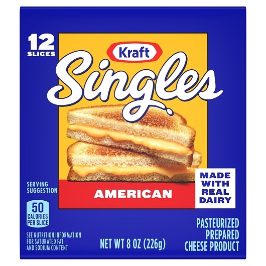 Kraft Individually Wrapped American Cheese Slices, 12 x 226 GR Case - DOT product image 2