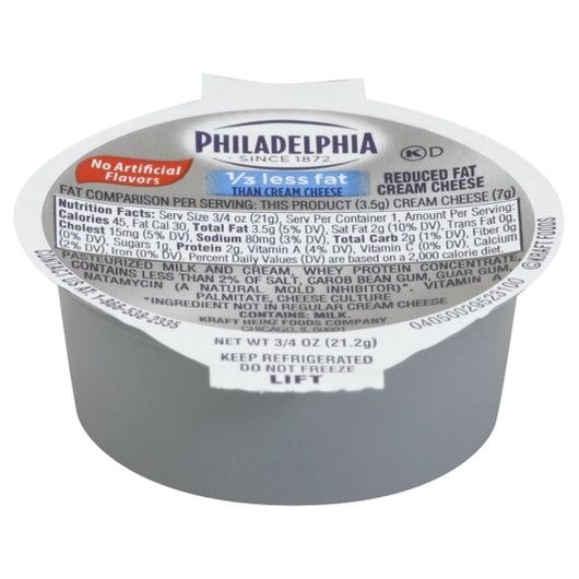 Philadelphia Light Cream Cheese, 100 x 0.75 oz Case - DOT product image 2