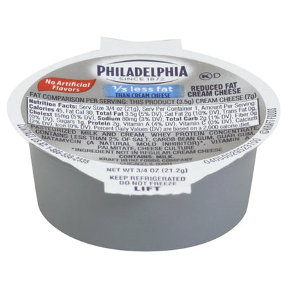 Philadelphia Light Cream Cheese, 100 x 0.75 oz Case - DOT product image 2
