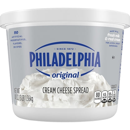 Kraft Philadelphia Soft Cream Cheese, 6 x 3 lb Case - DOT product image 2