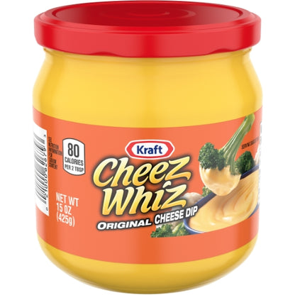 Kraft Plain Cheese Whiz, 12 x 425 GR Case - Cheese & Dairy
