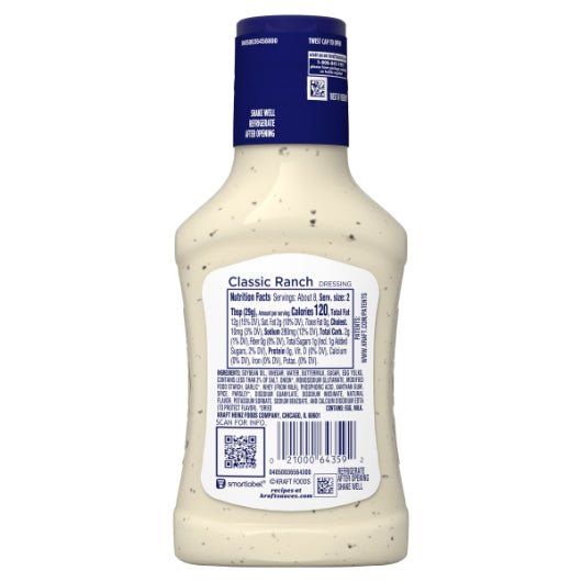 Kraft Classic Ranch Dressing Bottle, 9 x 8 fl oz Case - DOT product image 6