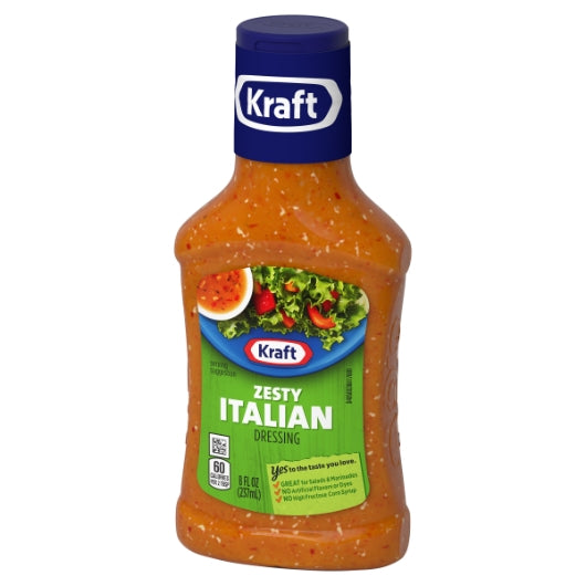 Kraft Italian 8 Fluid Ounce Dressing Bottle, 9 x 8 fl oz Case - DOT product image 5