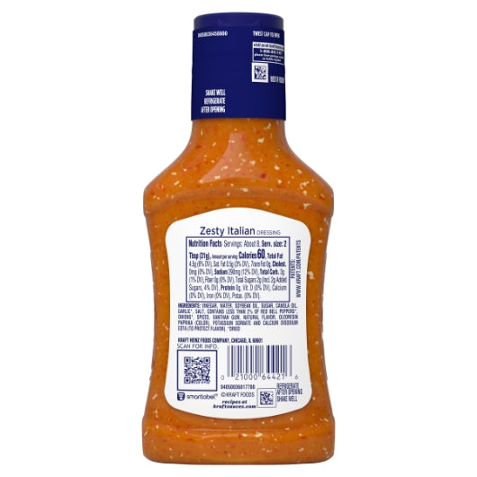 Kraft Italian 8 Fluid Ounce Dressing Bottle, 9 x 8 fl oz Case - DOT product image 6