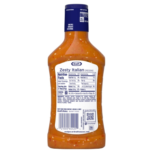 Kraft Zesty Italian Dressing Bottle, 6 x 473 ML Case - DOT product image 7