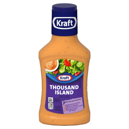 Kraft Thousand Island Dressing Bottle, 9 x 8 fl oz Case - Condiments & Sauces