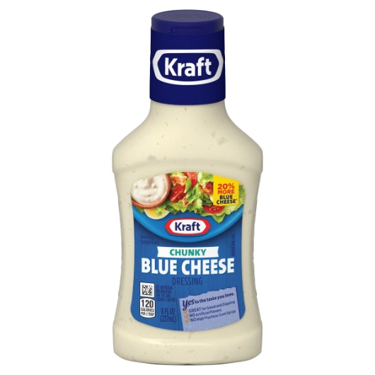 Kraft Roka Blue Cheese Dressing Bottle, 9 x 8 fl oz Case - Condiments & Sauces
