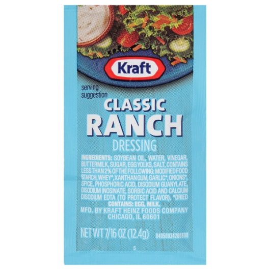 Dressing Kraft Ranch Creamy Pouch 200 Case 7/16 Ounce - DOT product image 2