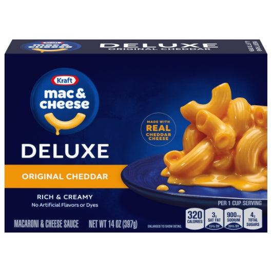 Kraft Entree Deluxe Macaroni & Cheese Dinner, 24 x 397 GR Case - Pantry Ingredients