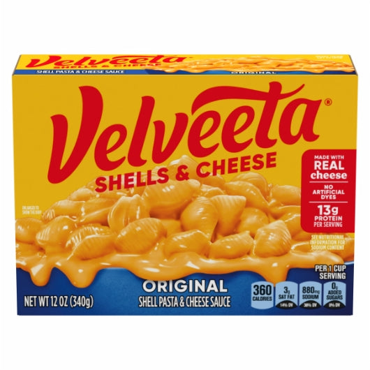 Velveeta Shells And Velveeta Shells & Cheese, 24 x 340 GR Case - Front/center packaged product image