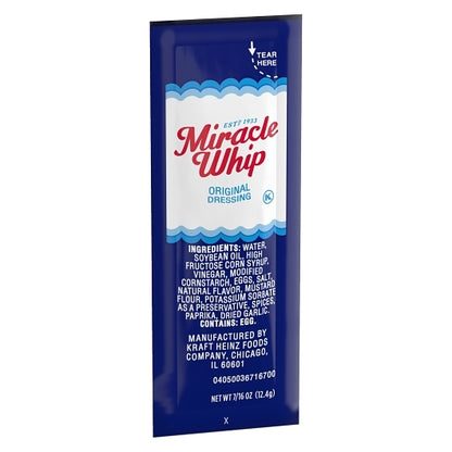 Miracle Whip Original Salad Mayonnaise Single Serve, 200 x 0.44 oz Case - DOT product image 2