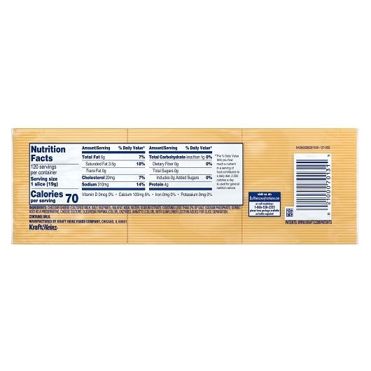 Kraft Regular Sharp Cheddar Cheese, 4 x 2.27 KG Case - DOT product image 6
