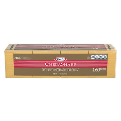 Kraft Sharp Cheddar Cheese Slices, 4 x 2.27 KG Case - Cheese & Dairy