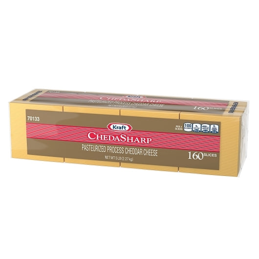 Kraft Sharp Cheddar Cheese Slices, 4 x 2.27 KG Case - DOT product image 6