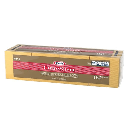 Kraft Sharp Cheddar Cheese Slices, 4 x 2.27 KG Case - DOT product image 6