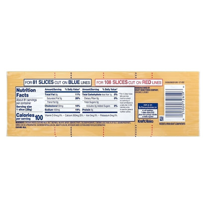 Kraft 81/108 Slices Regular American Cheese, 4 x 2.27 KG Case - DOT product image 7
