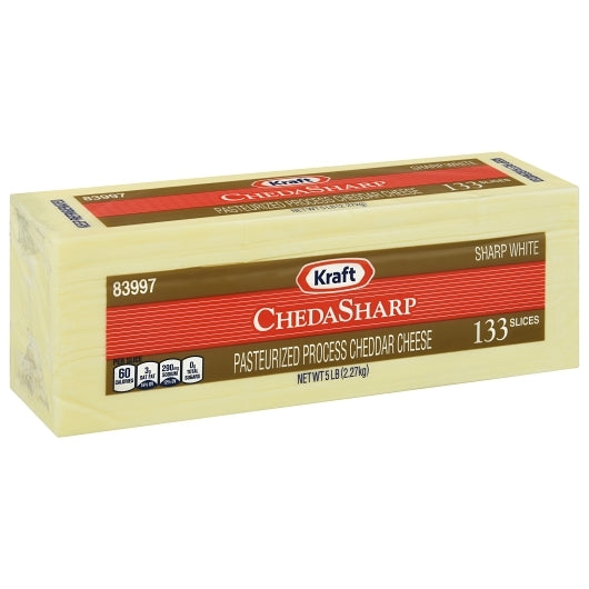 Kraft Chedasharp White Cheese, 135 Slice Portion Pack, 4 x 2.27 KG Case - DOT product image 2