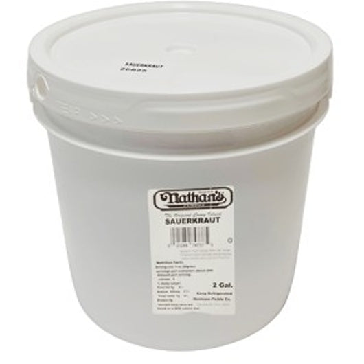 Nathan's Sauerkraut Bulk Pails, 1 x 2 GA Case - Condiments & Sauces