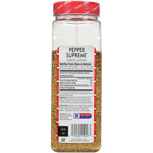 Lawry`s Pepper Supreme , 6 x 21 oz Case - DOT product image 6