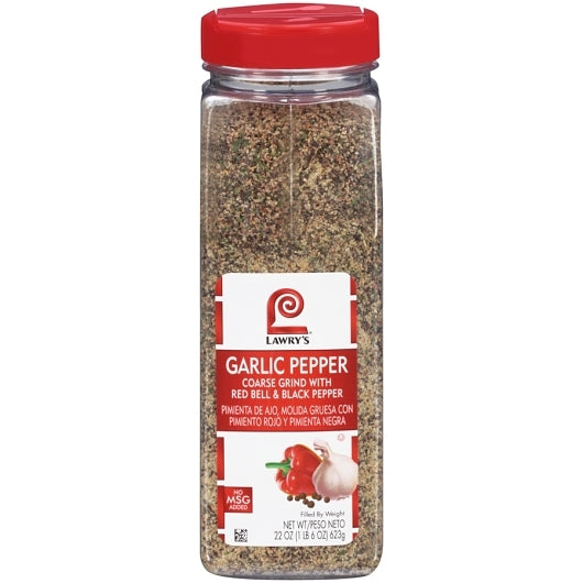 Lawry's Seasoning Garlic Pepper Green Grind, 6 x 22 oz Case - Spices Seasonings