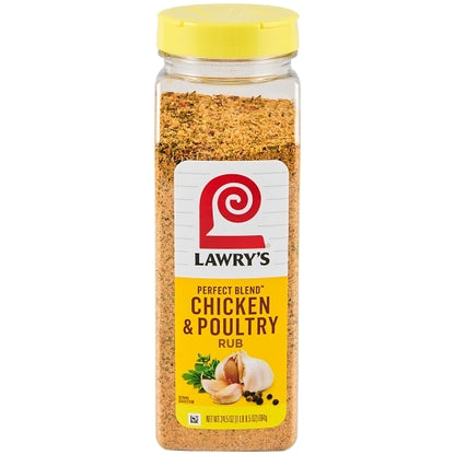 Lawry's Perfect Blend Chicken Rub And Seasoning, 6 x 24.5 oz Case - Spices Seasonings