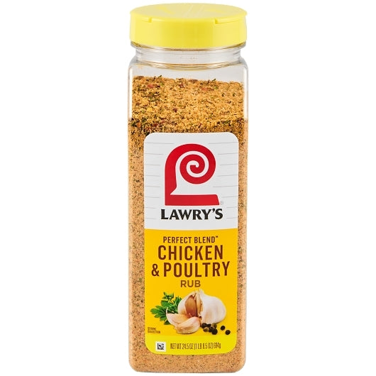 Lawry's Perfect Blend Chicken Rub And Seasoning, 6 x 24.5 oz Case - Spices Seasonings
