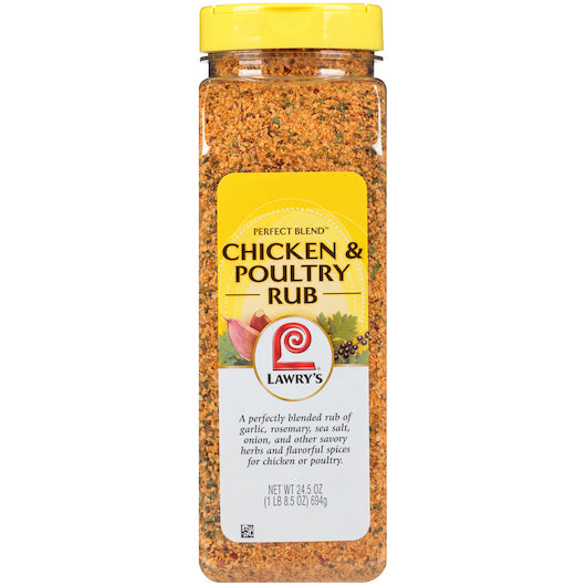 Lawry's Perfect Blend Chicken Rub And Seasoning, 6 x 24.5 oz Case - DOT product image 5