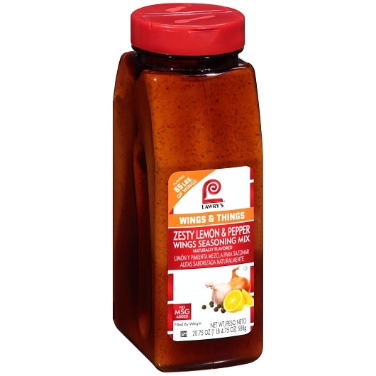 Lawrys Zesty Lemon Pepper Wing Seasoning Mix, 6 x 20.75 oz Case - DOT product image 7