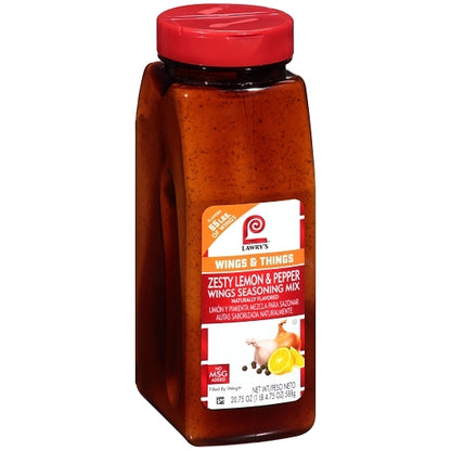 Lawrys Zesty Lemon Pepper Wing Seasoning Mix, 6 x 20.75 oz Case - DOT product image 7
