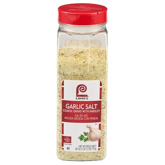 Lawrys Coarse Ground Garlic Salt With Parsley, 6 x 28 oz Case - Spices Seasonings