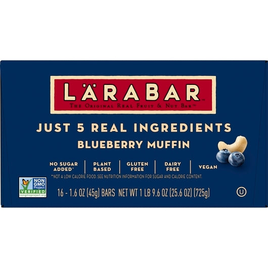 Larabar Gluten-Free Vegan Fruit & Nut Blueberry Muffin Bar, 4 x 16 x 1.6 oz Case - DOT product image 4
