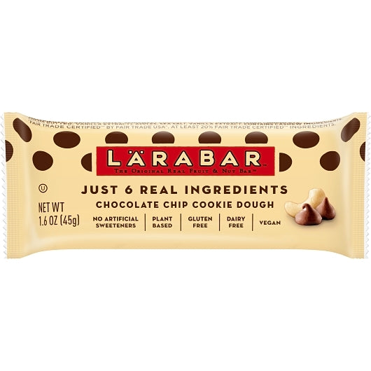 Larabar Gluten-Free Vegan Chocolate Chip Cookie Dough Bar, 4 x 16 x 1.6 oz Case - DOT product image 2