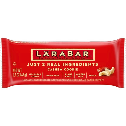 Larabar Gluten Free Vegan Dairy Free Cashew Cookie Wellness Bars, 4 x 16 x 1.7 oz Case - Bakery & Desserts
