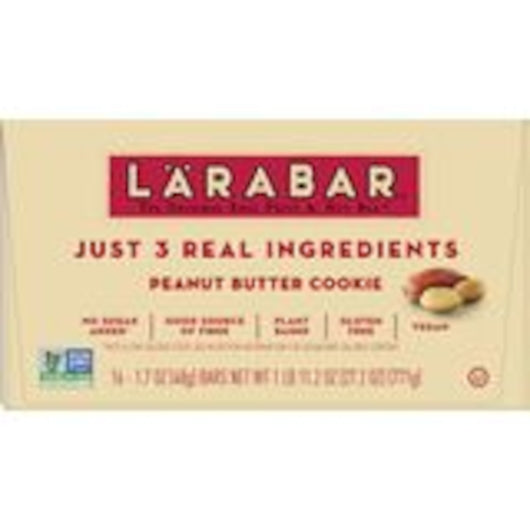 Larabar Gluten-Free Vegan Peanut Butter Cookie Bar, 4 x 16 x 1.7 oz Case - DOT product image 6