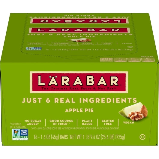 Larabar Gluten-Free Vegan Apple Pie Bar, 4 x 16 x 1.6 oz Case - DOT product image 2