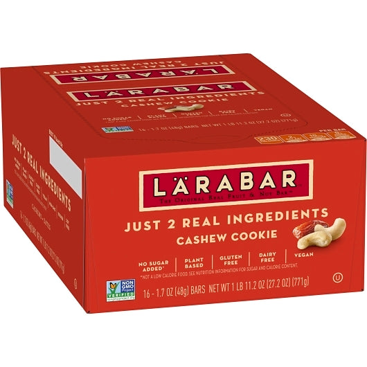 Larabar Gluten Free Vegan Dairy Free Cashew Cookie Wellness Bars, 4 x 16 x 1.7 oz Case - DOT product image 6