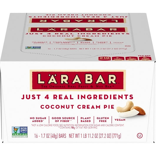 Larabar Gluten-Free Vegan Coconut Cream Bar, 4 x 16 x 1.7 oz Case - DOT product image 3